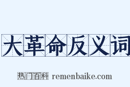 大革命反义词是什么意思的图片